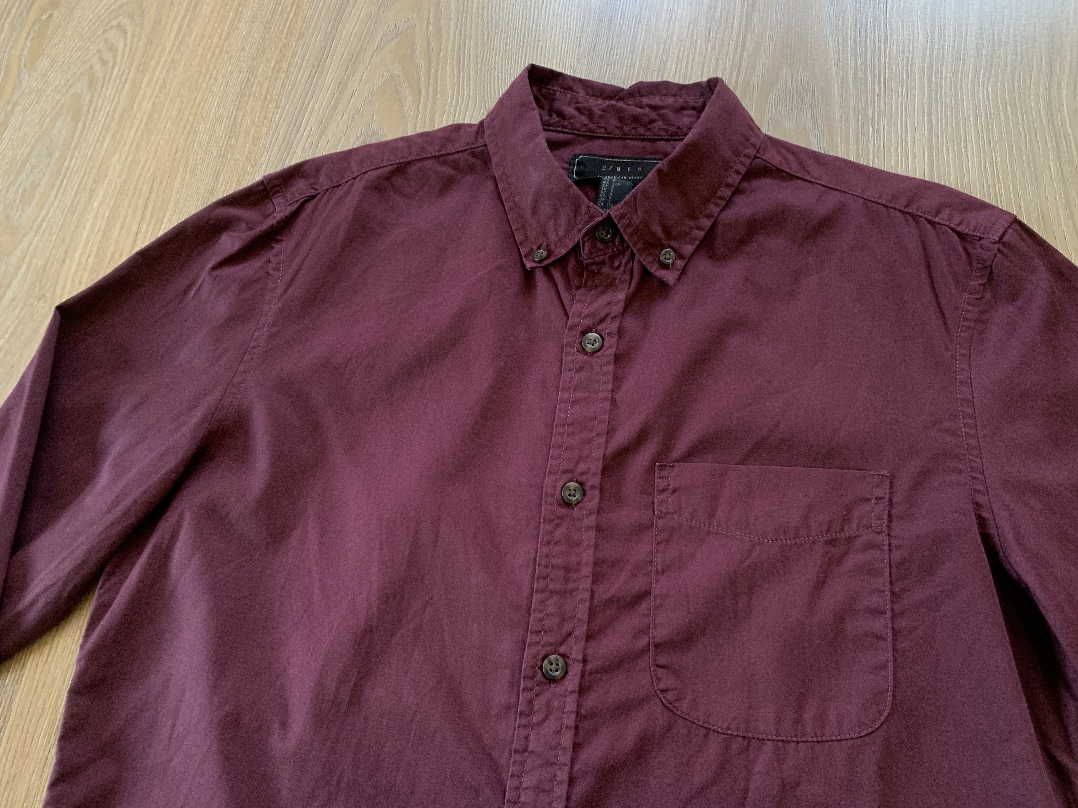 Other 21 Men Burgundy Long Sleeve Shirt Size US S / EU 44-46 / 1 - 4 Thumbnail