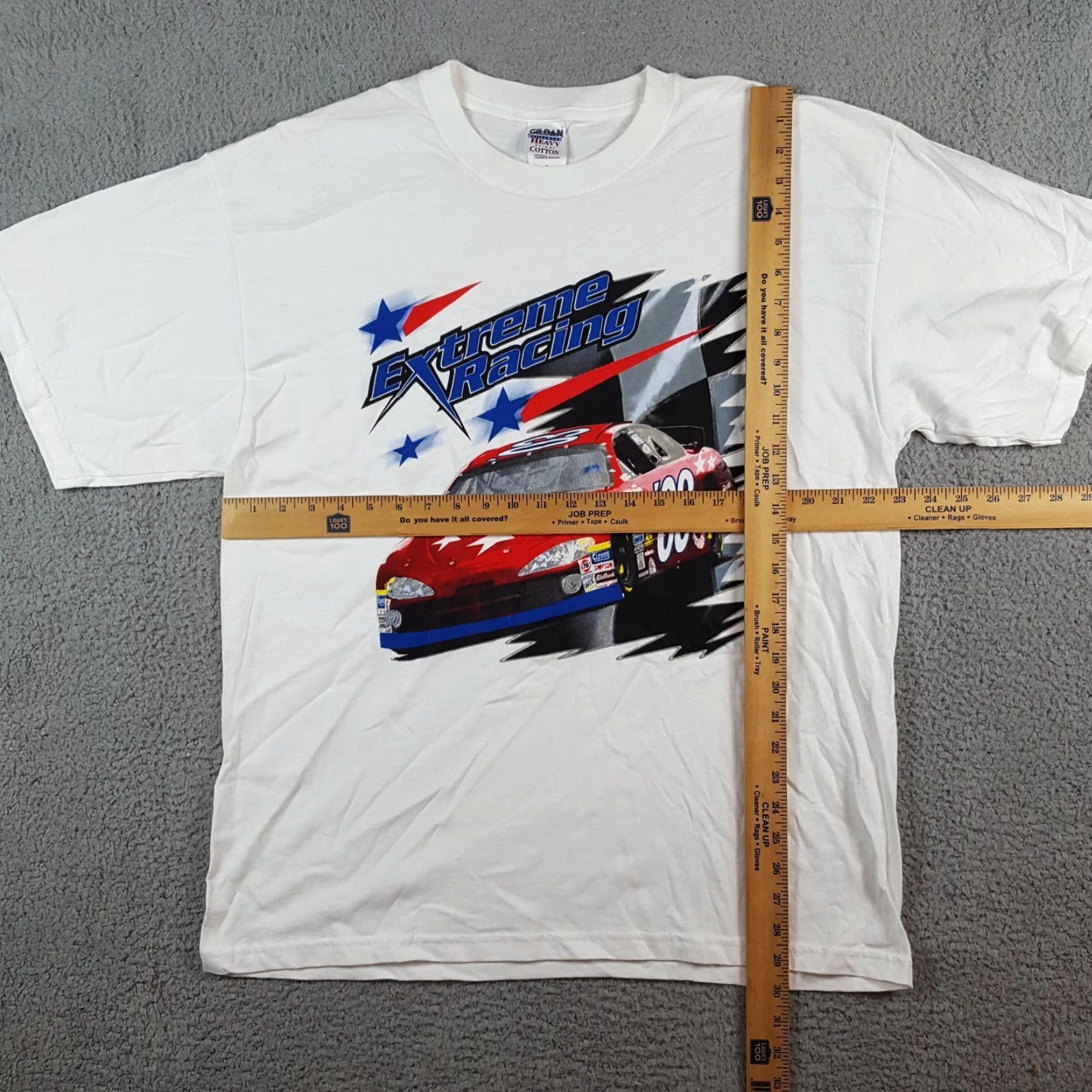 Gildan VINTAGE Extreme NASCAR Racing Race Track Tee Men's XL White T-Shirt Size US XL / EU 56 / 4 - 7 Thumbnail