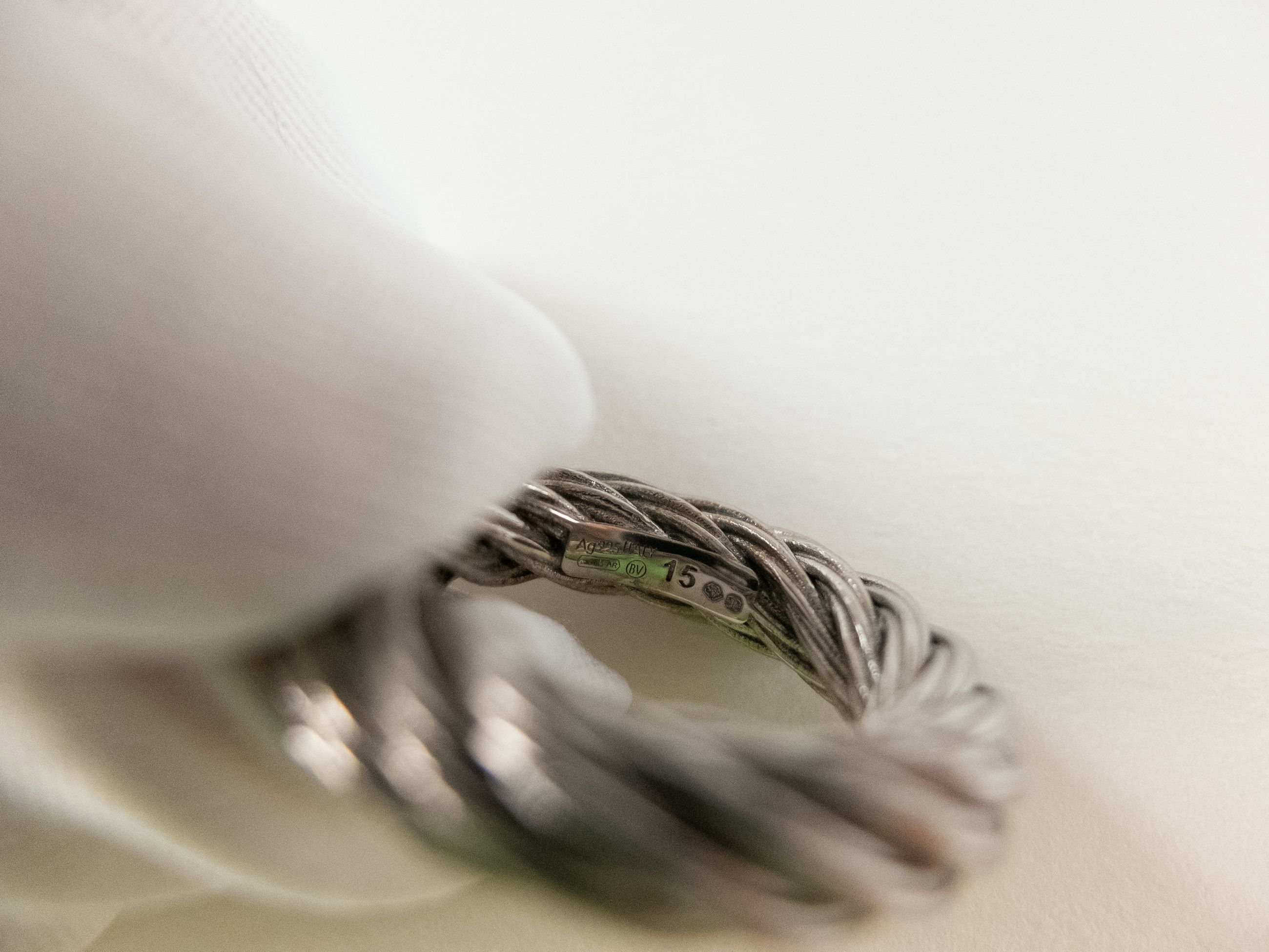 Bottega Veneta BOTTEGA VENETA Cord twisted Sterling silver ring 7 15 q Size ONE SIZE - 6 Thumbnail