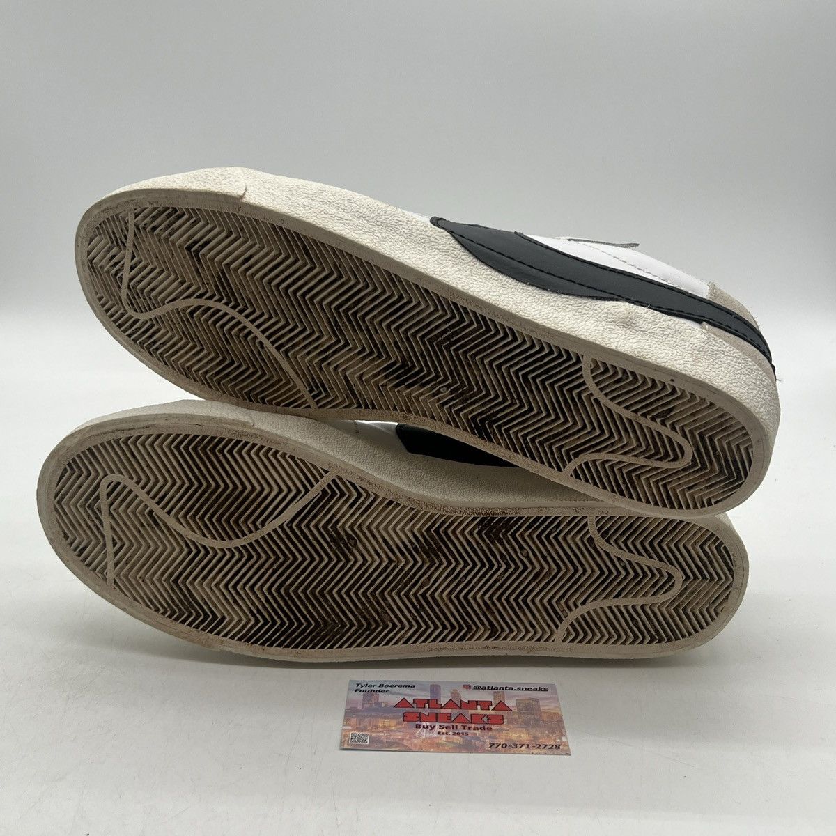 Nike Blazer low 77 jumbo white black Size US 12 / EU 45 - 7 Thumbnail