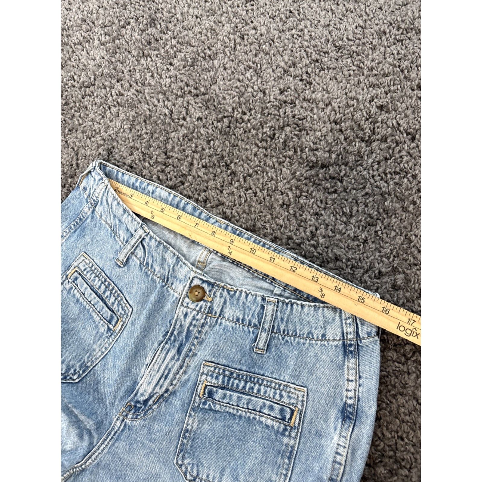 Old Navy Old Navy Jeans Women's 32x28 Baggy Wide-Leg High Rise Boho Bohemian Pockets Jeans Mens Womens Size ONE SIZE - 4 Thumbnail