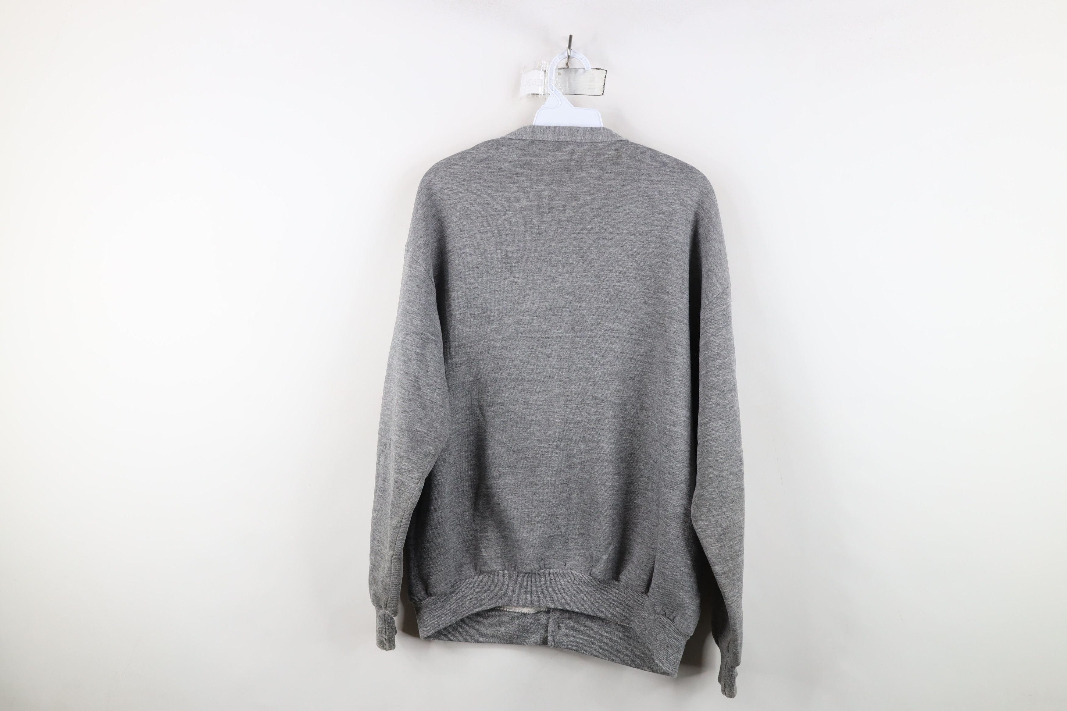 Vintage Vintage 70s Streetwear Cardigan Sweatshirt Heather Gray USA Size US L / EU 52-54 / 3 - 11 Thumbnail