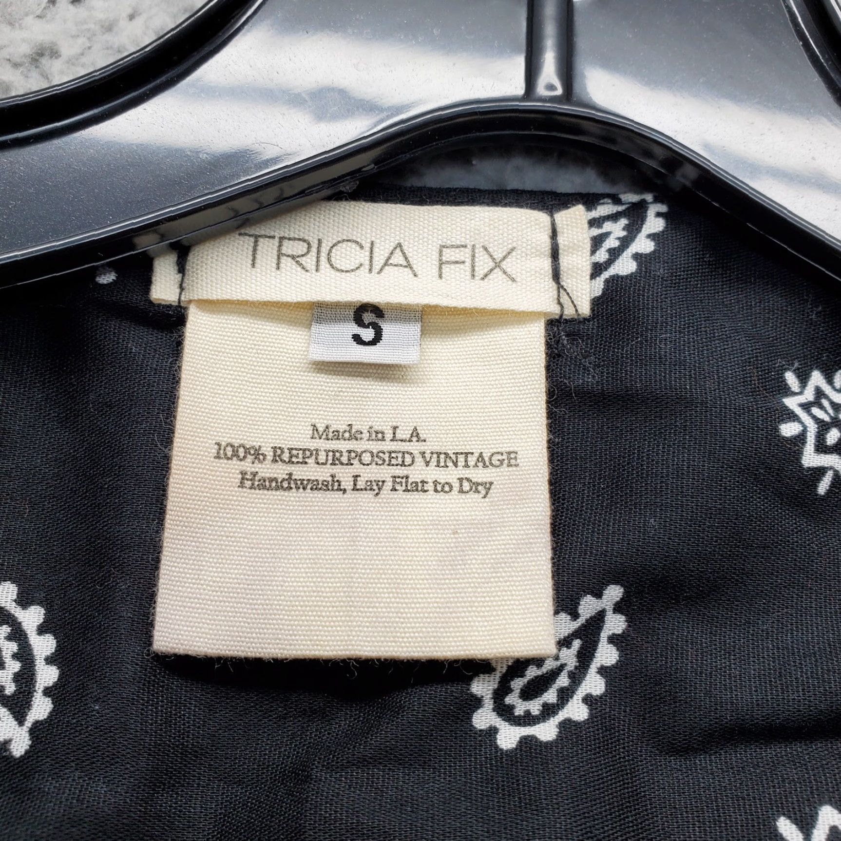 Vintage Tricia Fix Blouse Womens Size S Multi Plaid Paisley Upcycled Mixed Media Drawstring Shirt Size S / US 4 / IT 40 - 6 Thumbnail