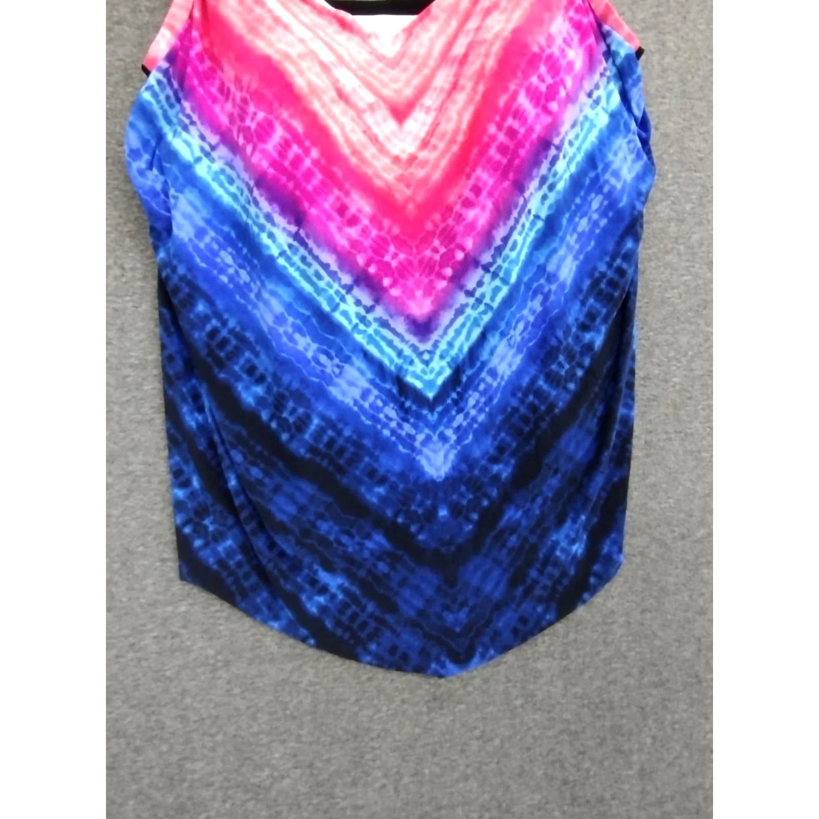 AQUA Aqua Green Tankini Top Spaghetti Strap Padded Tankini Swimsuit Top 3X Multicolor Tie Dye Women Bathing Suit Beach Size XXL / US 16-18 / IT 52-54 - 5 Thumbnail