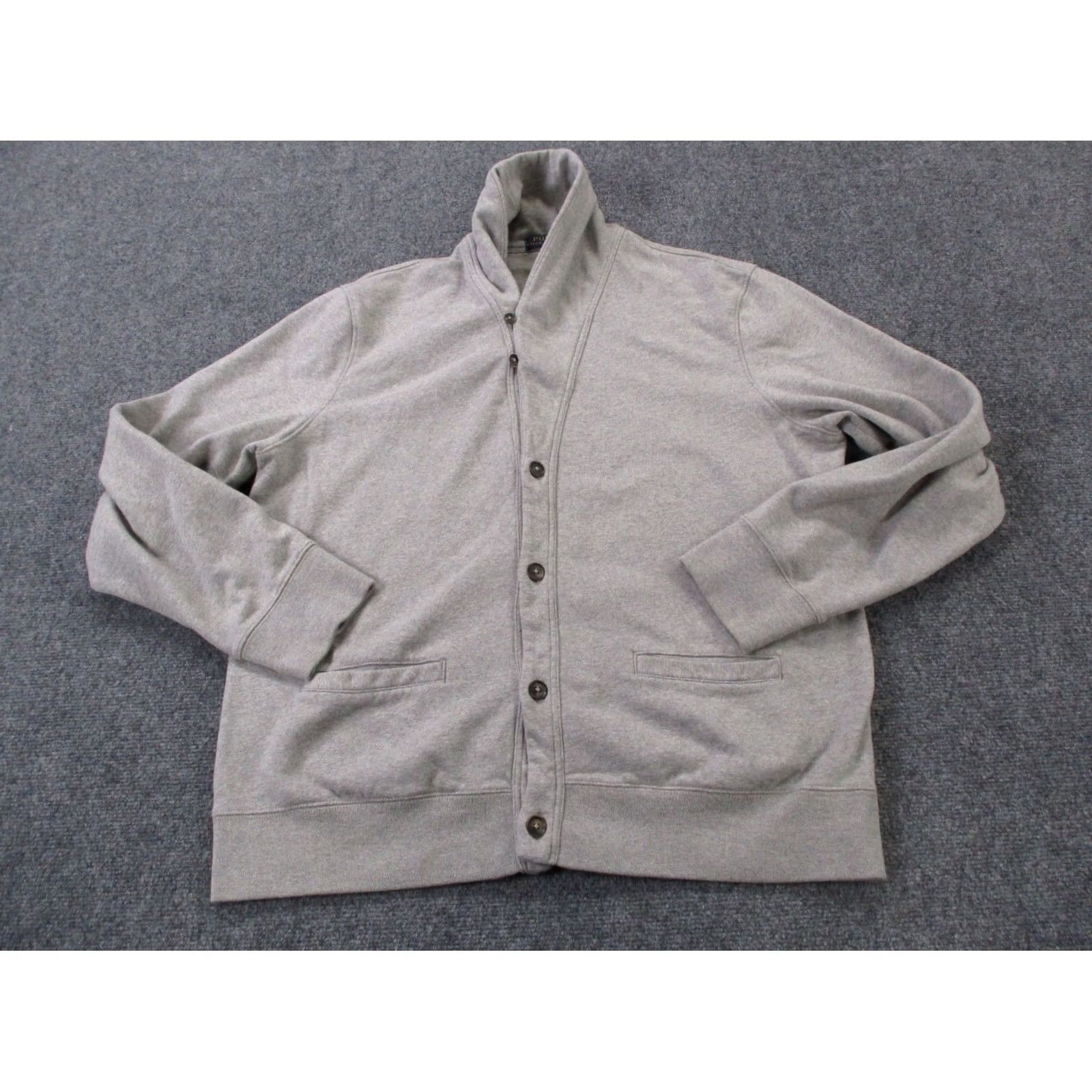 Polo Ralph Lauren Polo Ralph Lauren Jacket Mens XL Gray Sweater Cardigan Stretch Casual Size US XL / EU 56 / 4 - 2 Thumbnail