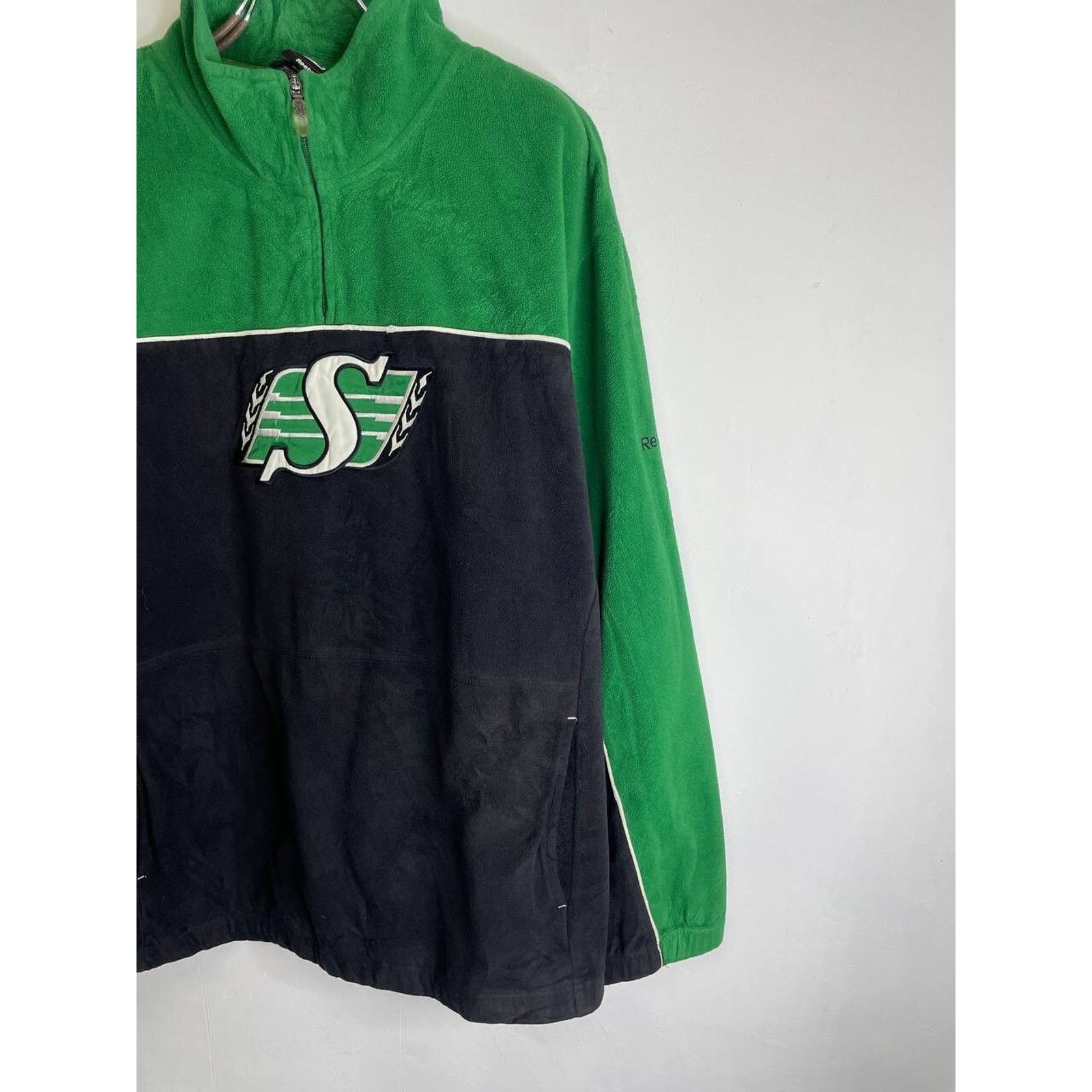 Reebok Vintage Reebok CFL Saskatchewan Roughriders Fleece Jacket XL Size US XL / EU 56 / 4 - 5 Thumbnail