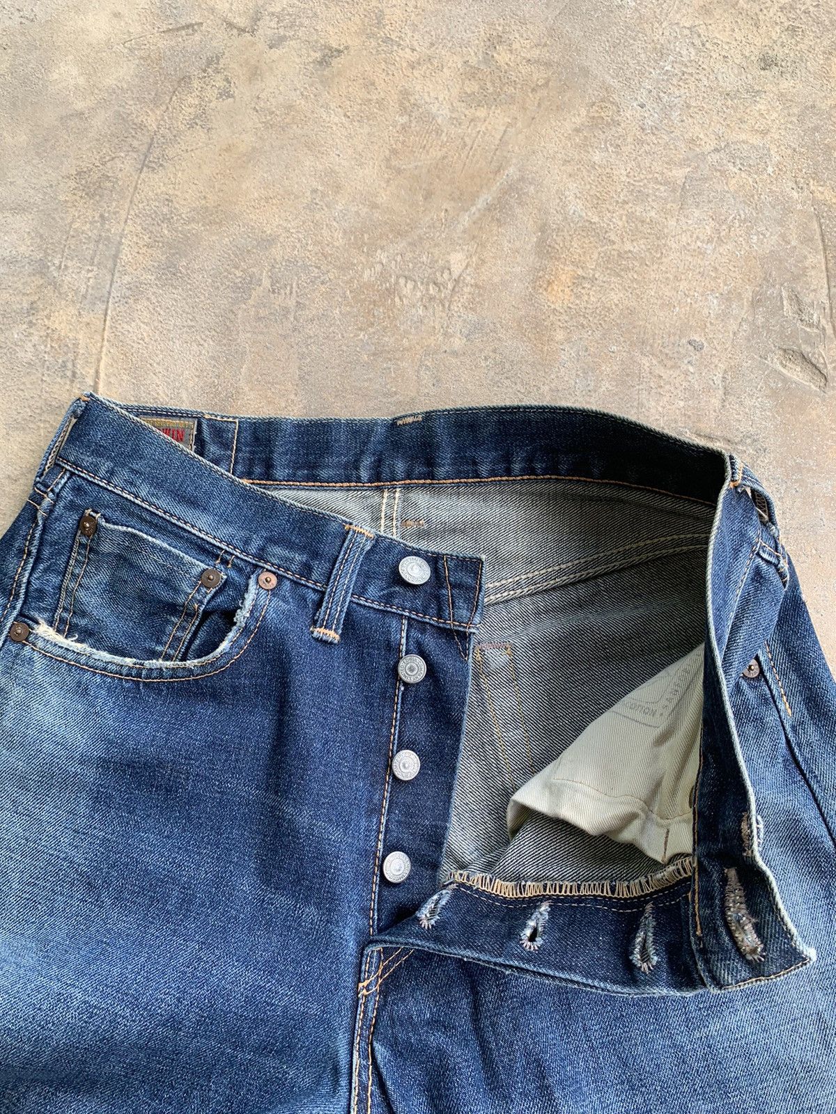 Edwin × Japanese Brand Vintage Edwin 505SX Selvedge distressed denim Size US 28 / EU 44 - 12 Thumbnail