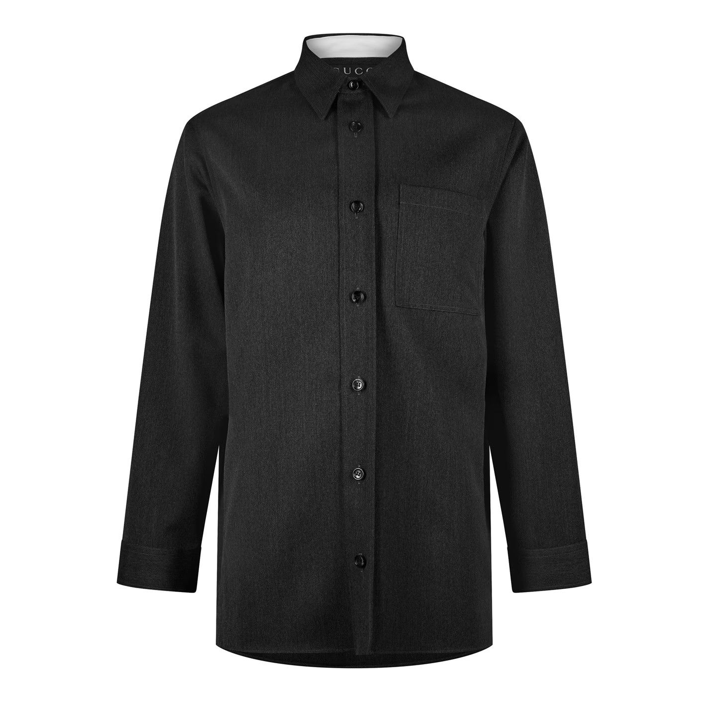 Gucci o1g2r1mq0426 Wool Shirt With Embroidery in Black Size US XL / EU 56 / 4 - 1 Thumbnail
