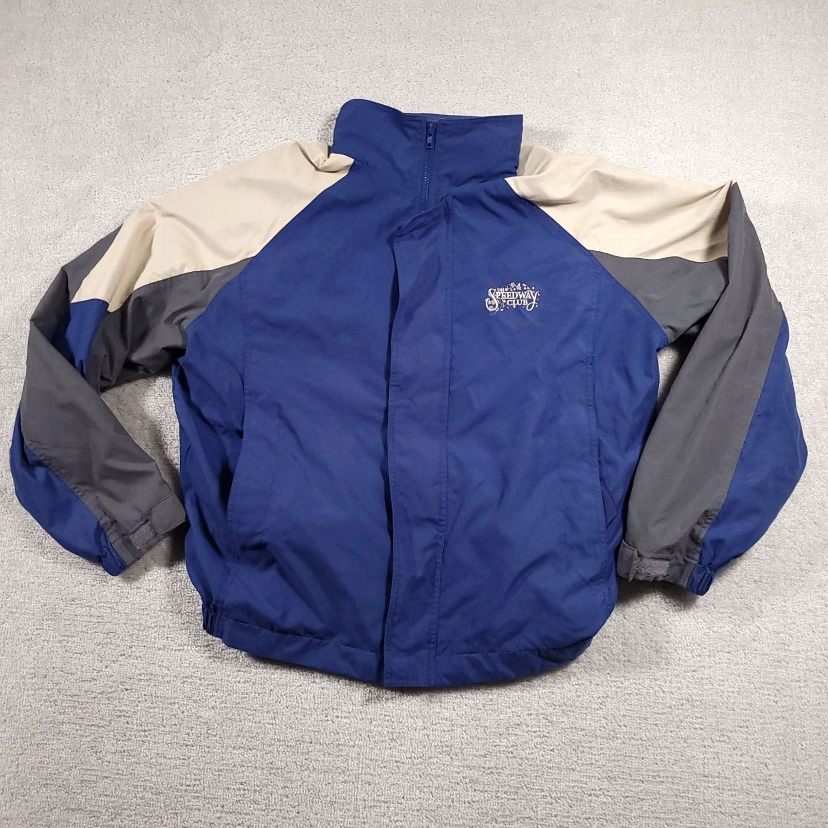 Vintage VINTAGE Winner Mate Jacket Bomber Hood Mens XL Blue The Speedway Club Jacket Size US XL / EU 56 / 4 - 2 Thumbnail