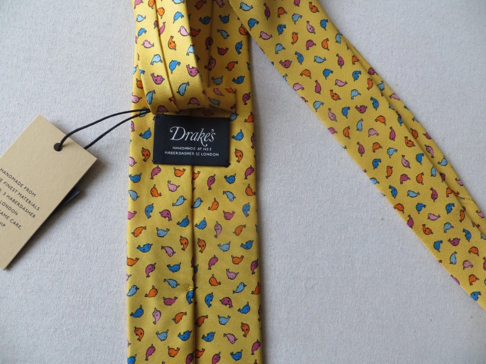 Drake's DRAKE'S 100% SILK PRINTED HAND MADE NEW WITH TAG Size ONE SIZE - 3 Thumbnail