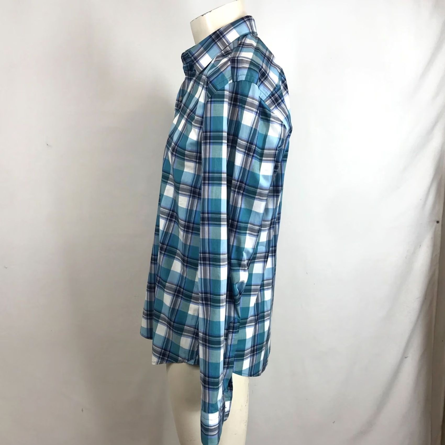 Vintage BOSS Mens LARGE BLUE PLAID LONG SLEEVE BUTTON COLLARED SHIRT Size US L / EU 52-54 / 3 - 6 Thumbnail