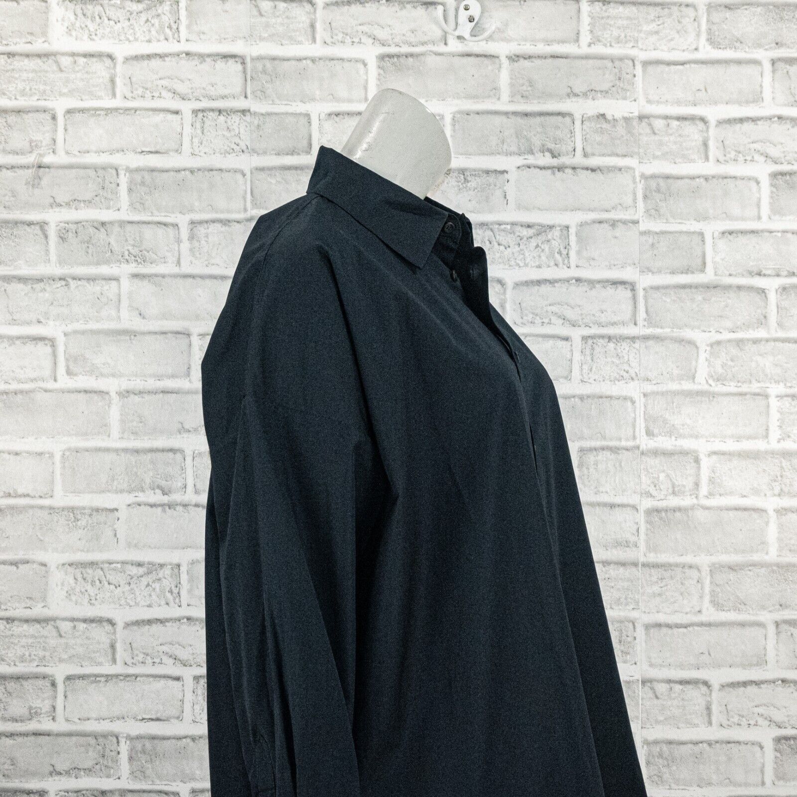 eskandar New Eskandar Wide A-Line Shirt w/ collar & Pleat long Black Size L / US 10 / IT 46 - 10 Thumbnail