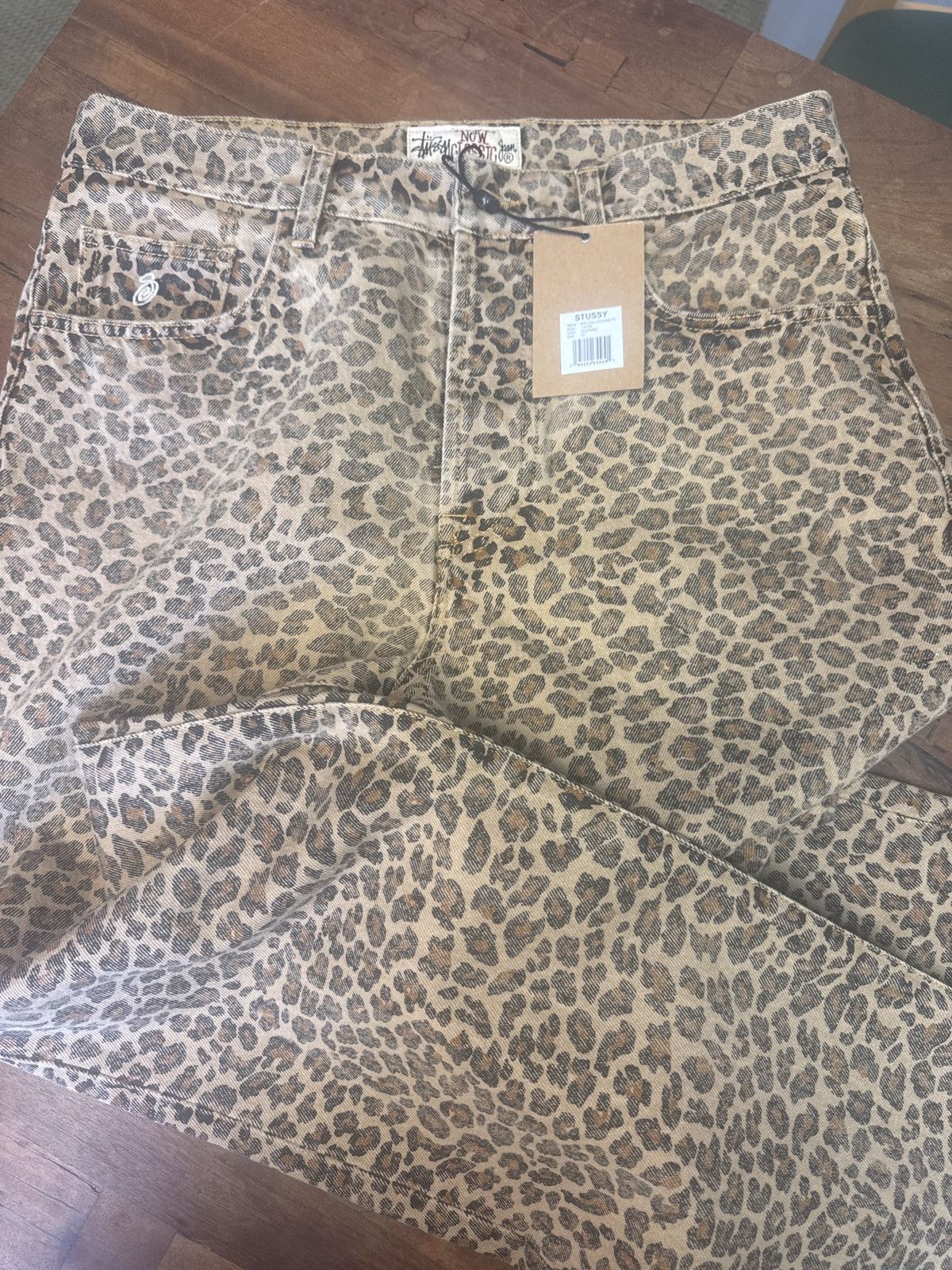 Stussy Stussy New Classic VTG Denim Jeans in Leopard | Grailed