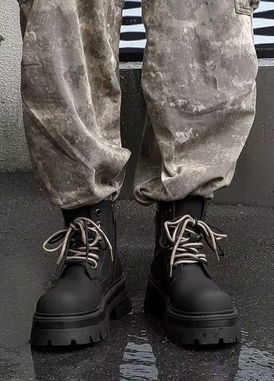 Japanese Brand Black Combat Boots Size US 9 / EU 42 - 1 Thumbnail