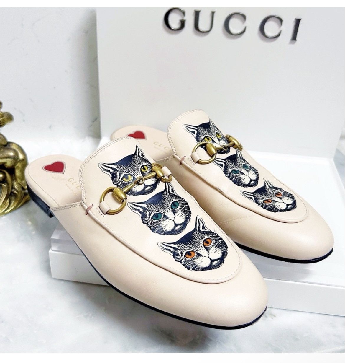 Gucci Authentic Gucci Cat Horsebit Leather Princeton Mules Size US 7 / IT 37 - 2 Thumbnail