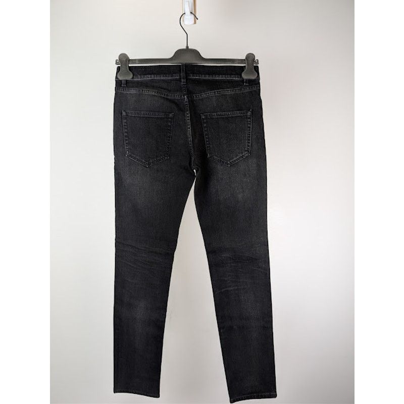 Balenciaga o1rshd1 Skinny Distressed Slim-Fit Denim Jeans in Black Size US 29 - 17 Thumbnail