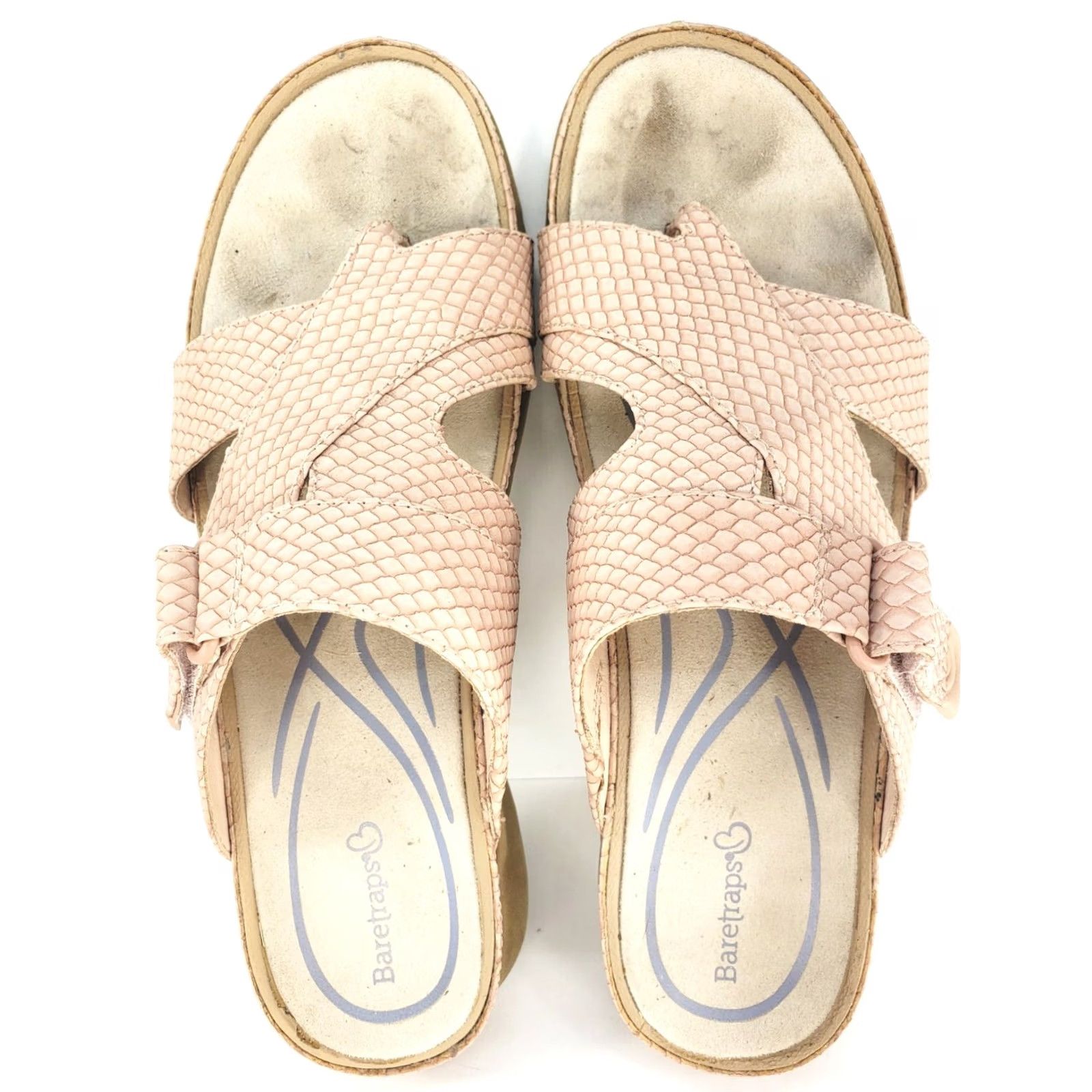 Vintage Baretraps Nalani Women's 9M Pink Reptile Casual Comfort Slide Sandals Size US 9 / IT 39 - 6 Thumbnail