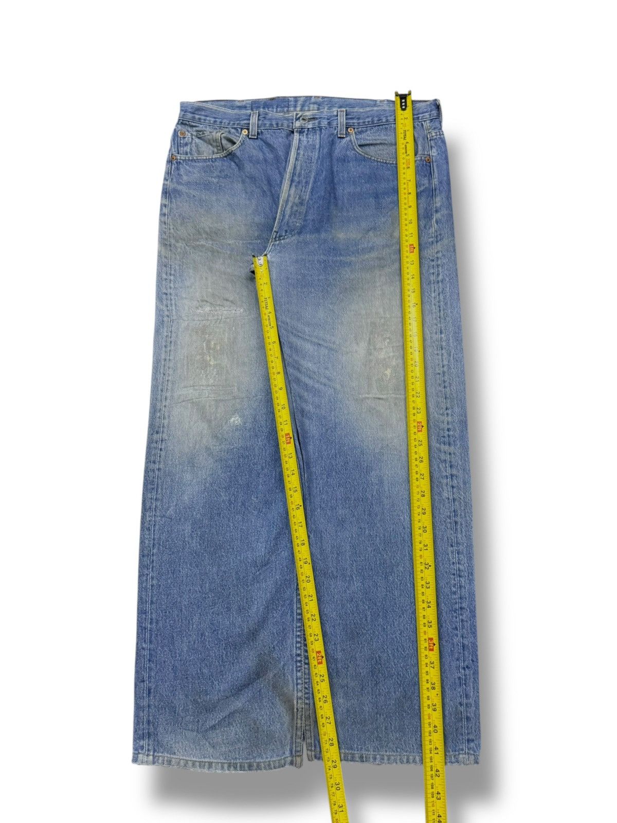 Levi's Vintage 90s Levis 501 Made in USA 555 Classic Straight Denim Size US 37 - 15 Thumbnail