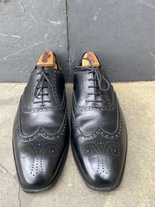 Crockett & Jones Crockett & Jones 'Clifford' Black Handgrade Wing Tip ...