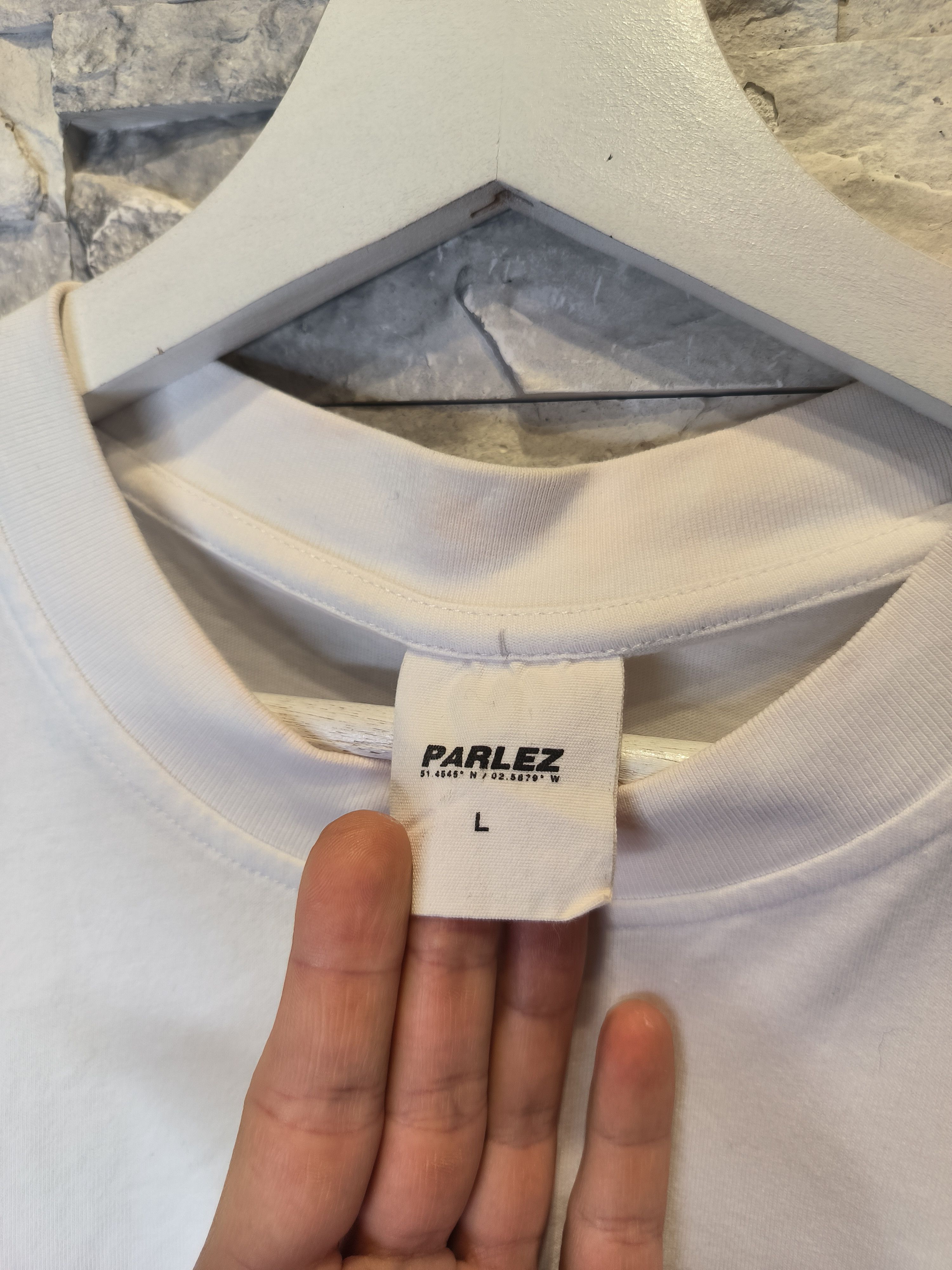 Parlez Parlez T-Shirt Tee White Logo Size US L / EU 52-54 / 3 - 4 Thumbnail