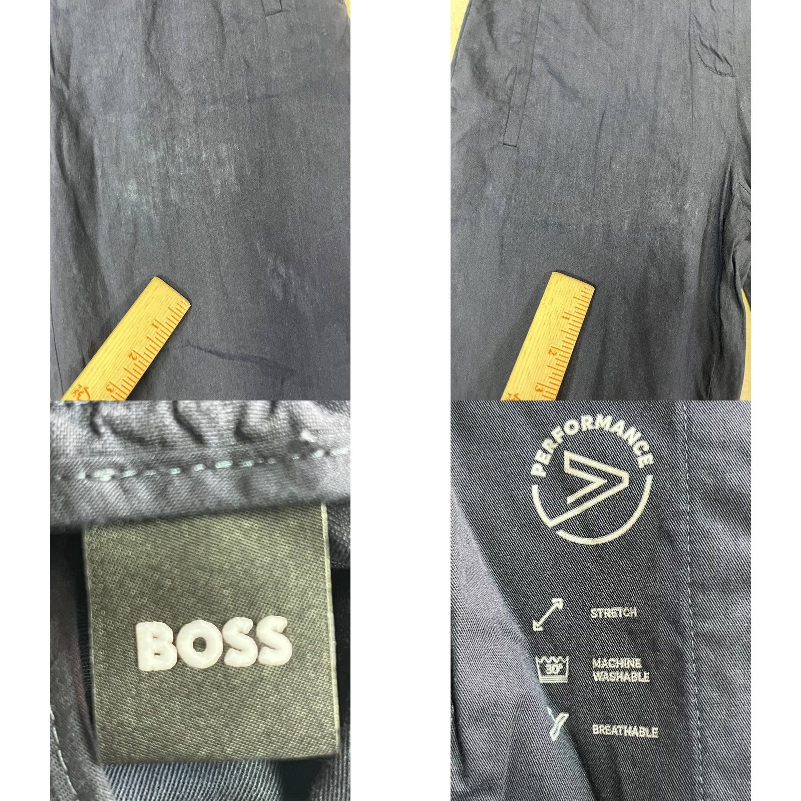Vintage BOSS Linen Blend Blue Dress Pants Women Size 2 Wide-Leg See Pics Size 26" / US 2 / IT 38 - 8 Thumbnail