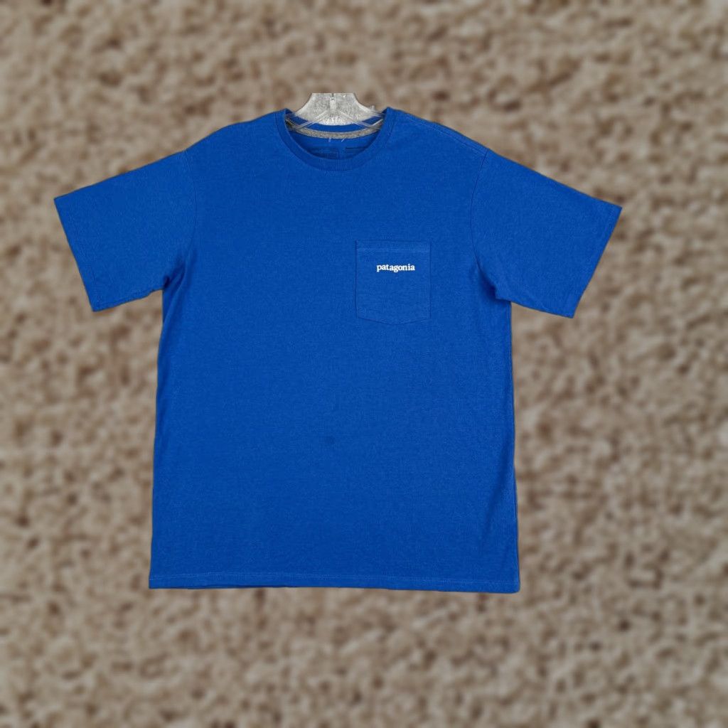 Patagonia Patagonia Shirt XS Men Blue Responsibili-Tee Pocket Cotton Blend T-Shirt Logo All Seasons Pockets USA 90s? Size US XS / EU 42 / 0 - 1 Thumbnail