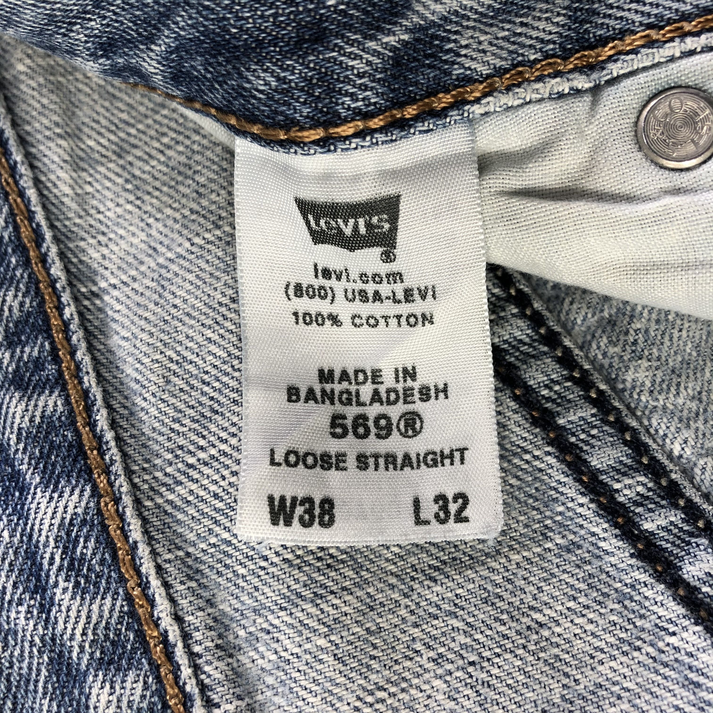 Levi's Vintage Light Wash Levis 569 Jeans-J4506 Size US 38 / EU 54 - 11 Thumbnail