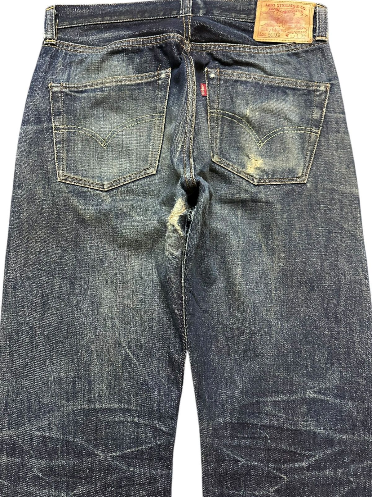 Levi's Vintage Clothing Vintage Levi’s 501XX Selvedge Big E Mudwash Whiskers Denim Size US 30 / EU 46 - 8 Thumbnail