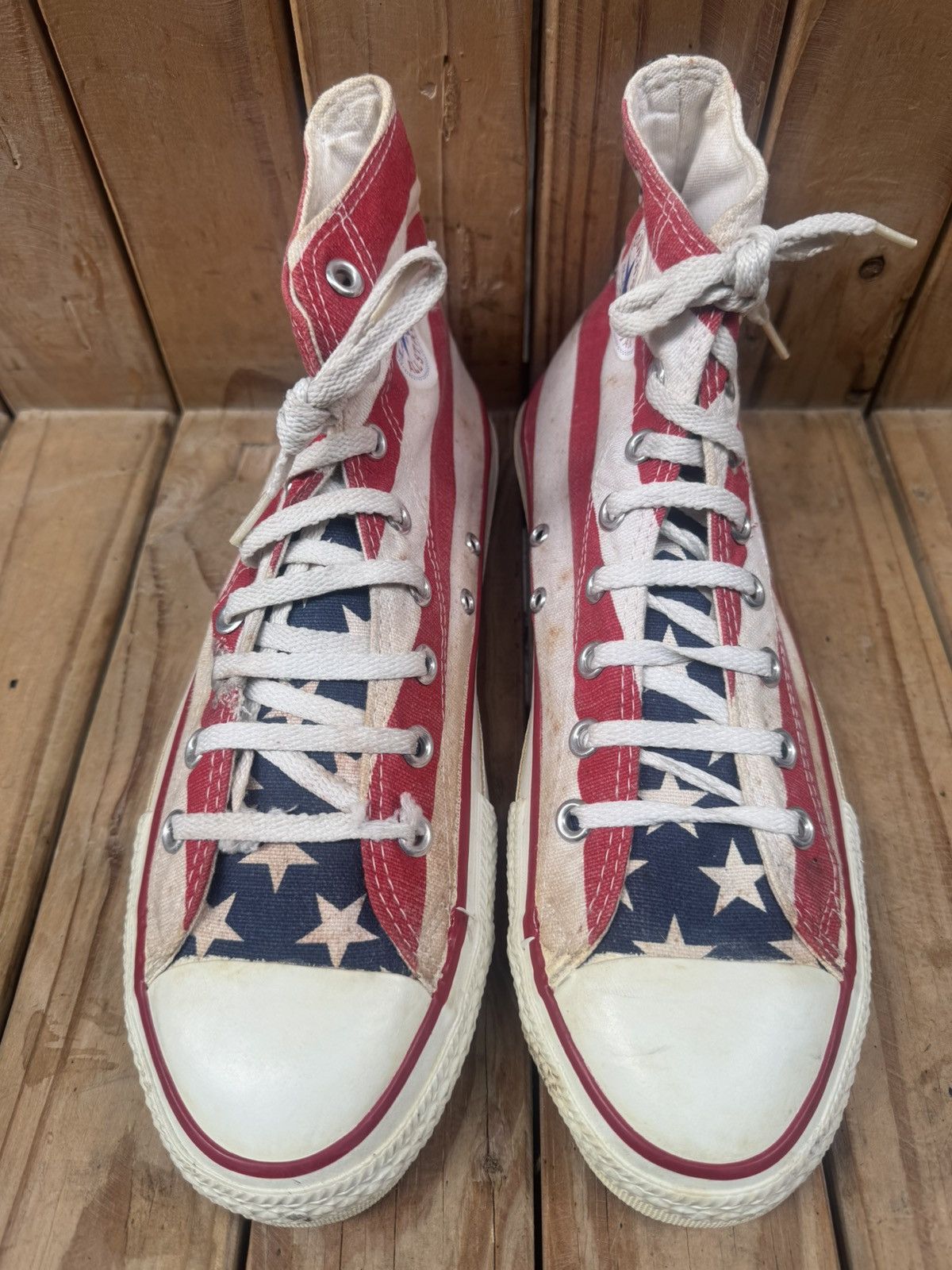 Converse Rare converse all star American flag Converse made in USA 10 Size US 10 / EU 43 - 3 Thumbnail