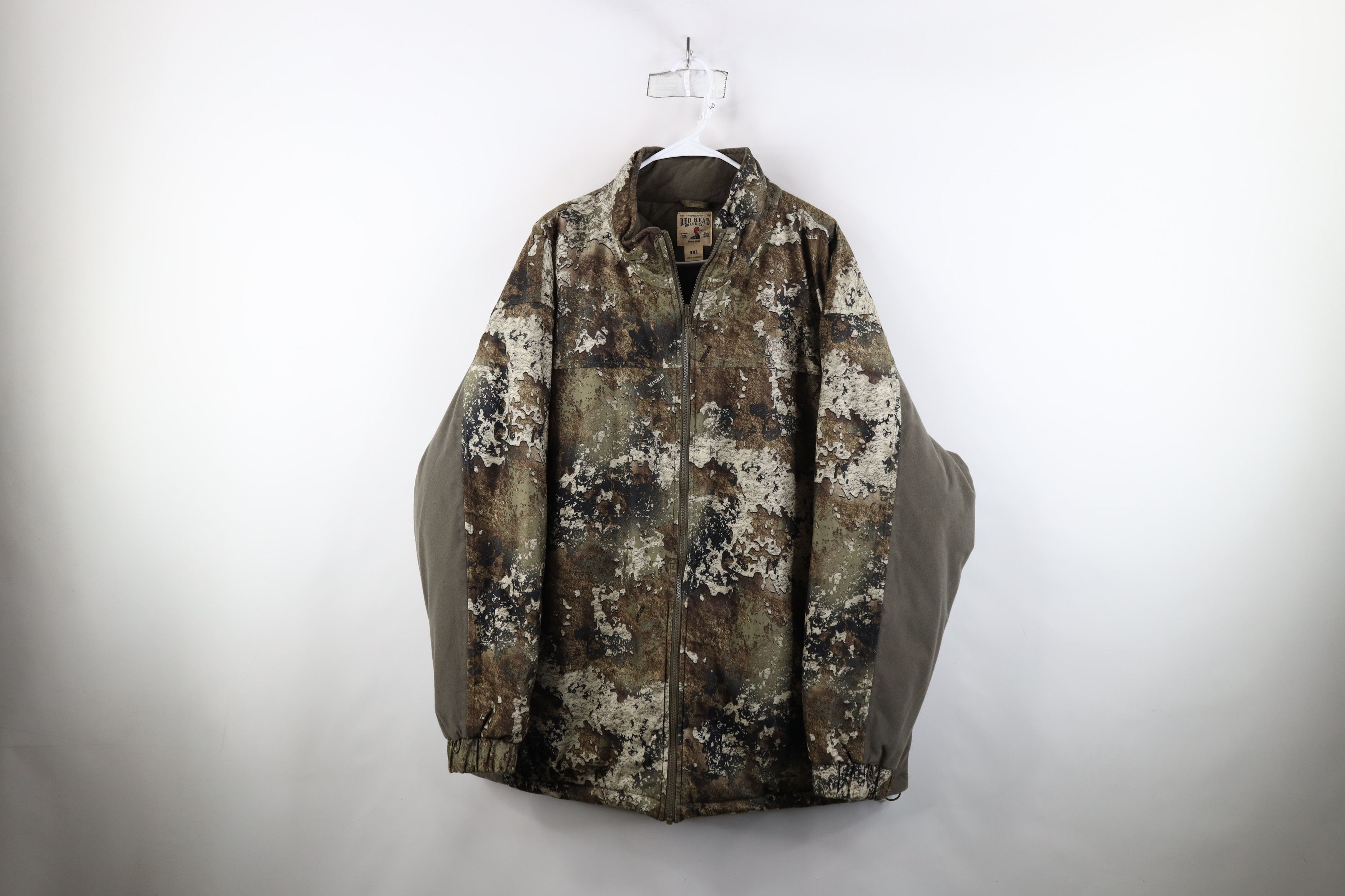 Vintage Streetwear Chamois Cloth Camouflage Full Zip Jacket