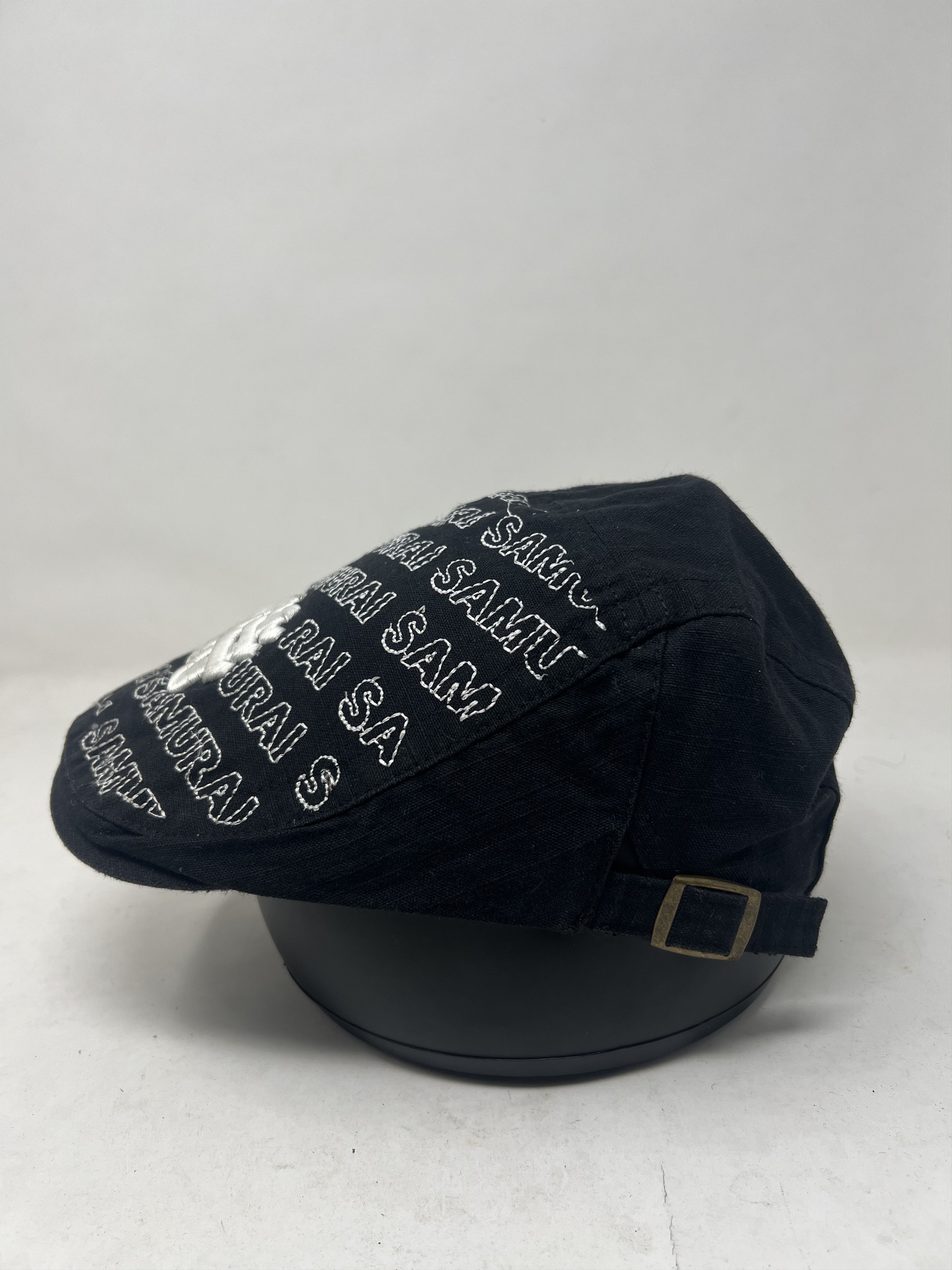 If Six Was Nine Samurai Embroidery Flat Baretta Hat Size ONE SIZE - 2 Thumbnail