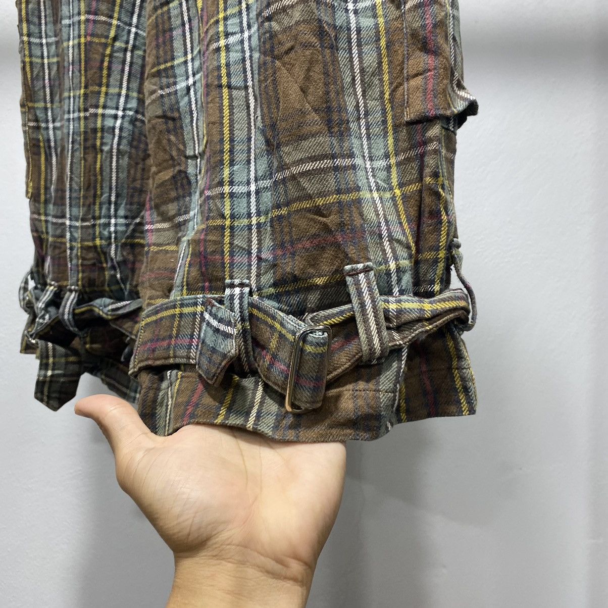 Hysteric Glamour Sick☠️ Batsu Plaid 3q Pants Punk Bondage 90s Hysteric Size US 31 - 5 Thumbnail