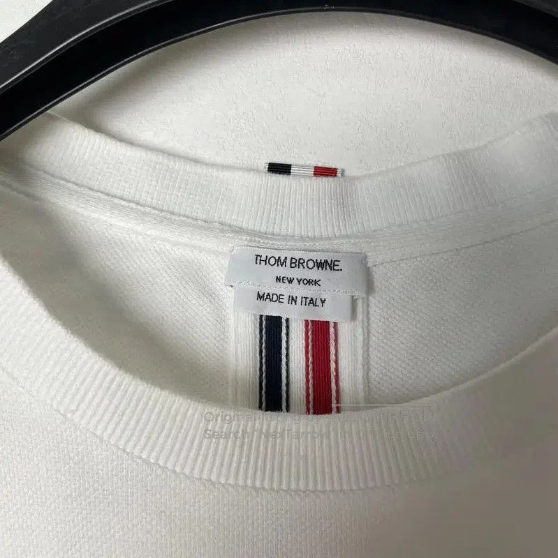 Thom Browne Thom Browne White Cotton Men's T-shirt . Size US L / EU 52-54 / 3 - 3 Thumbnail