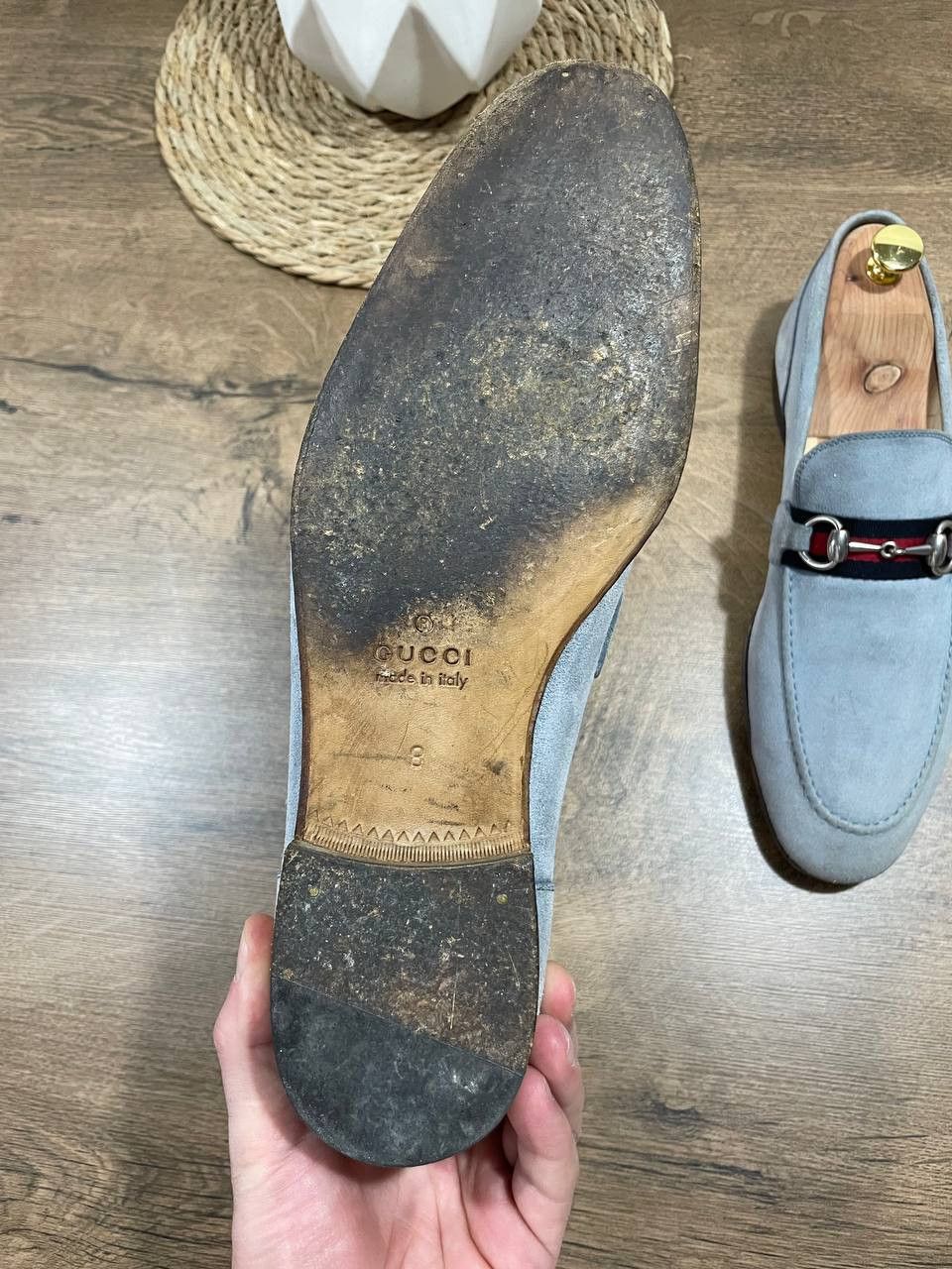Gucci Gucci horsebit mens suede lite blue loafers size UK 8 US 9 Size US 9 / EU 42 - 10 Thumbnail