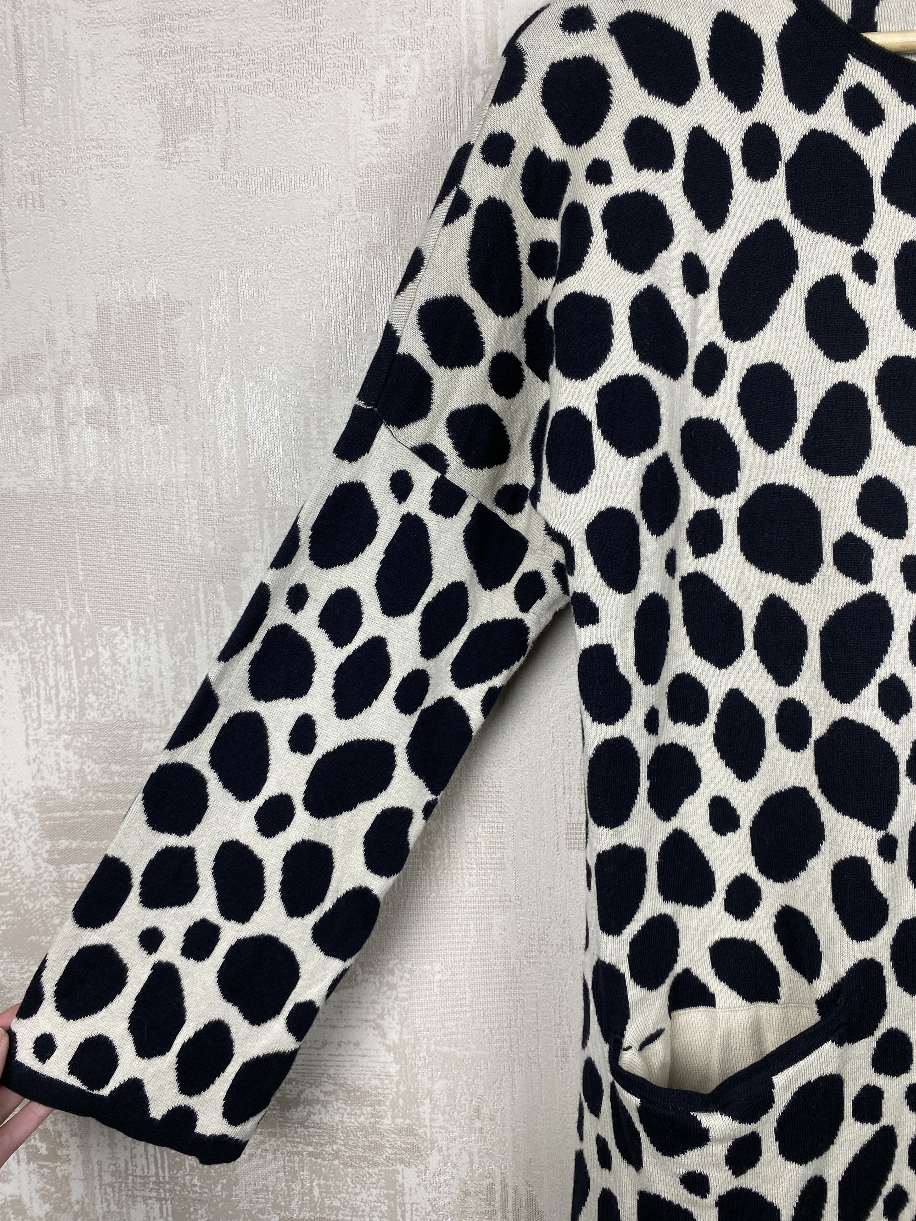 Gudrun Sjoden Gudrun Sjoden Cotton Knit Animal Print Coat Long Cardigan Size M / US 6-8 / IT 42-44 - 7 Thumbnail