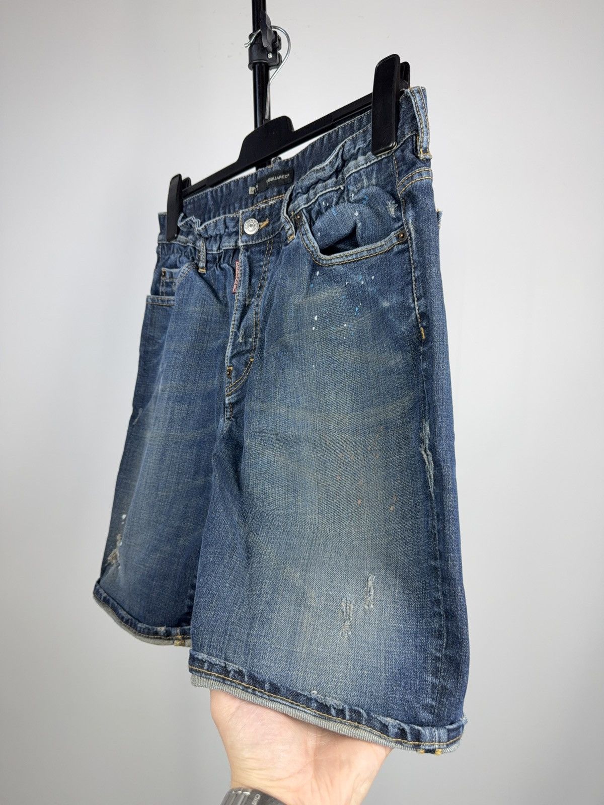 Dsquared2 Dsquared2 Distressed Denim Shorts Paint Splatter Italy 44 Size US 30 / EU 46 - 3 Thumbnail