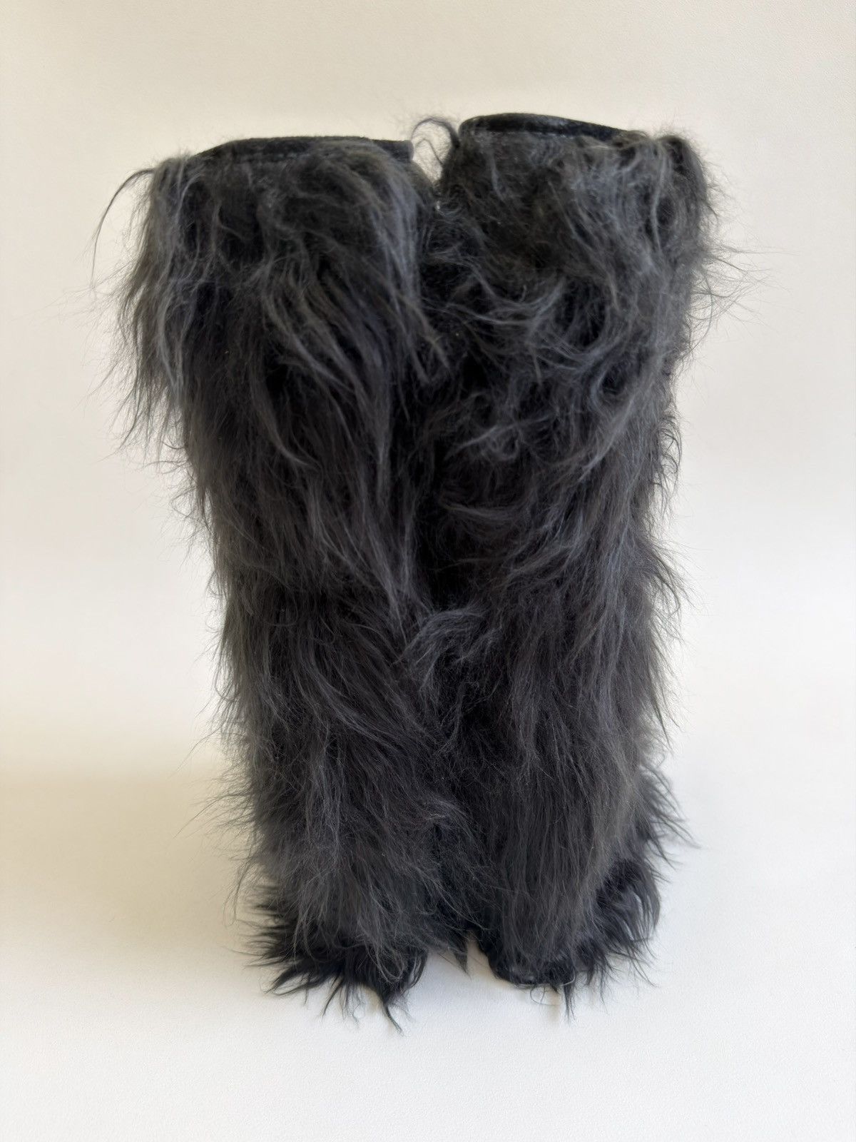 Miu Miu Eco Mongolian Faux Fur Tall Boots Size US 6.5 / IT 36.5 - 12 Thumbnail