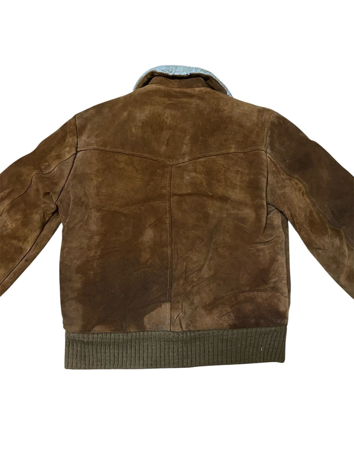 Cooper Vtg 80s Cooper Nicely Faded Shearling Suede Leather Jacket Size US S / EU 44-46 / 1 - 3 Thumbnail
