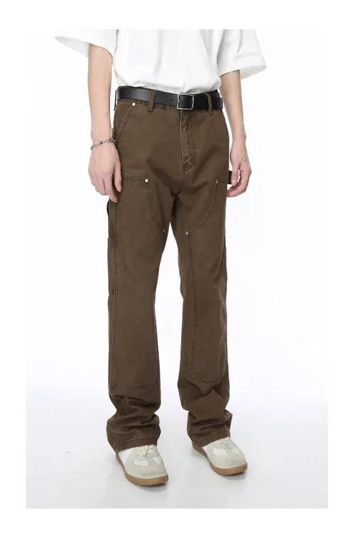 Japanese Brand Retro trend washed multi-pocket work jeans Size US 32 / EU 48 - 7 Thumbnail