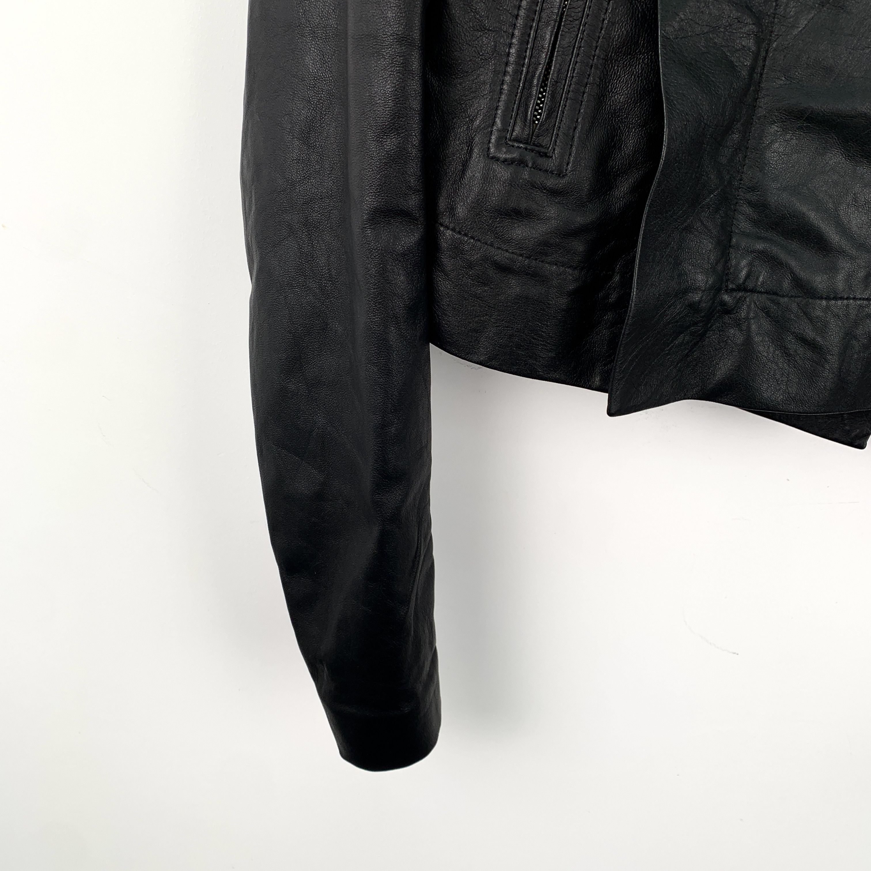 Rick Owens Rick Owens Black Multi-Zip Lambskin Leather Jacket (Size L) Size L / US 10 / IT 46 - 6 Thumbnail