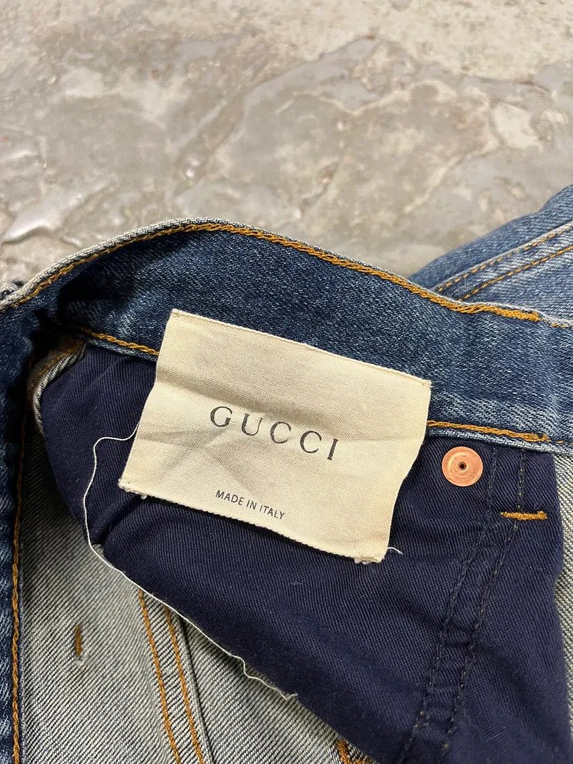 Designer × Gucci × Vintage Gucci MBL Yankees Blue Slim Denim Jeans Size US 39 - 9 Thumbnail