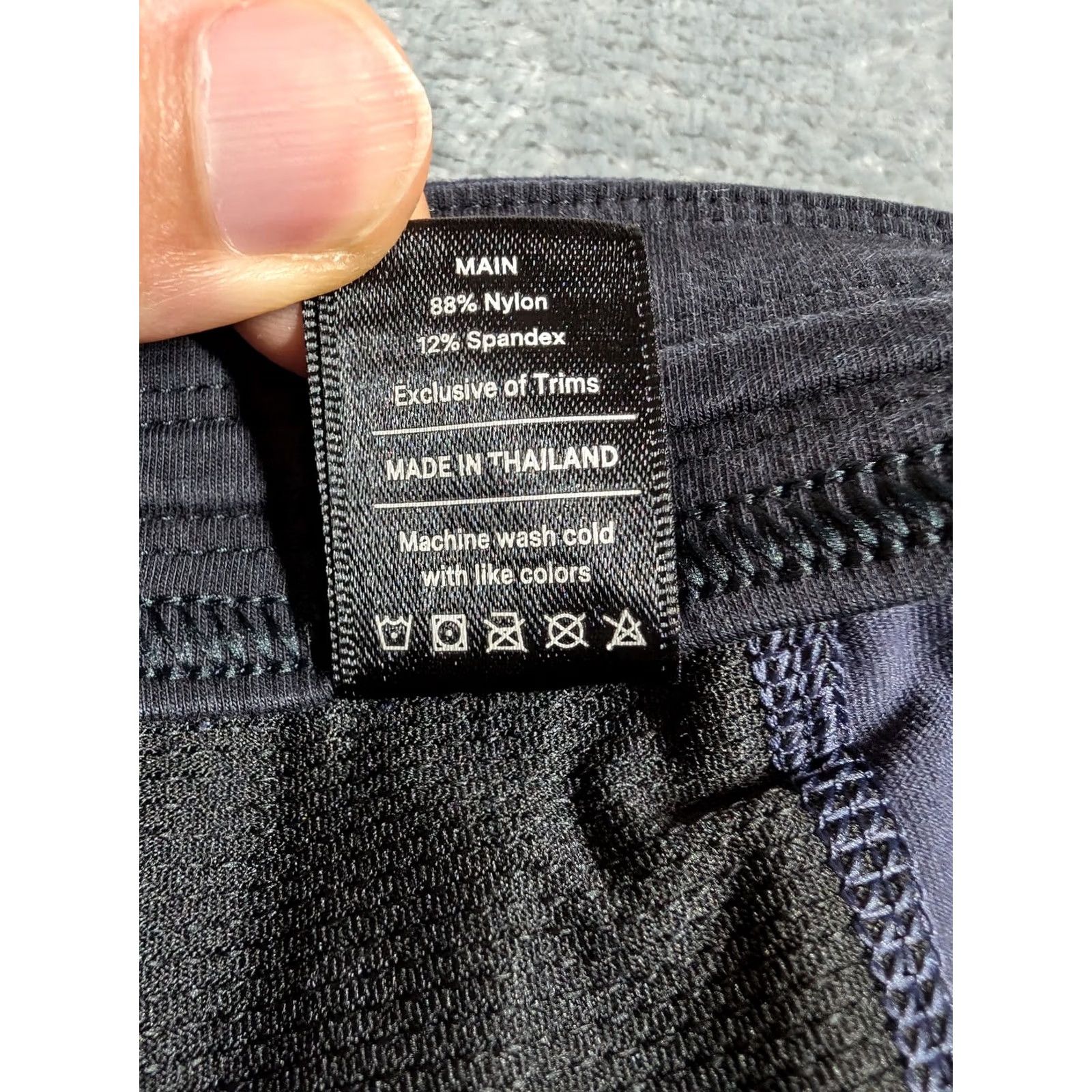 Vintage Public Rec Pants Mens 34x32 Navy Blue Joggers Nylon Spandex Slim Tapered Cuffed Pockets Drawstring Moisture Wicking Size US 34 / EU 50 - 7 Thumbnail