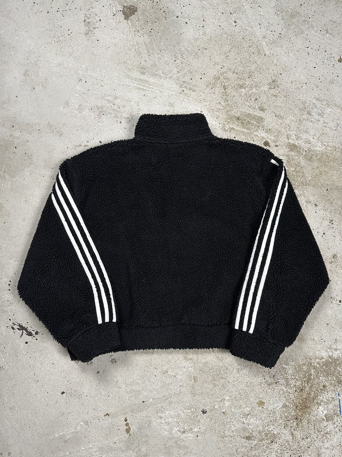 Adidas Adidas Fleece Cropped Half Zip Sweatshirt Boxy Fit Sherpa Size S / US 4 / IT 40 - 2 Thumbnail