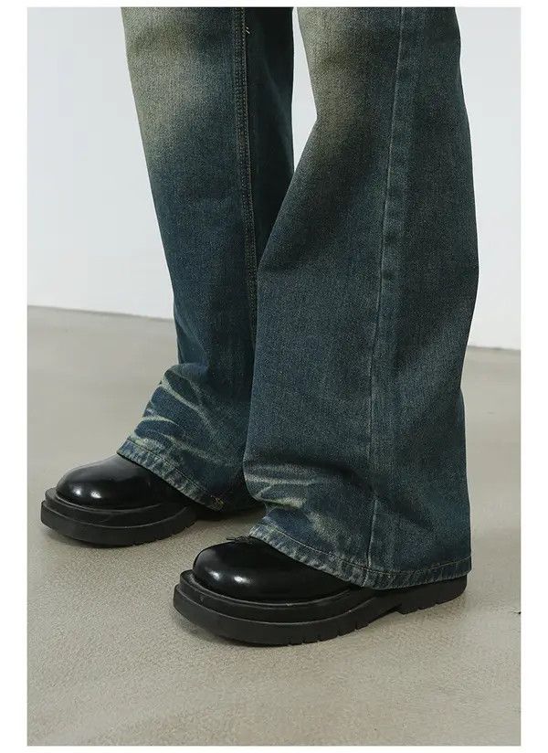 Japanese Brand Asaoka x Itou patchwork straight distressed flared jeans Size US 32 / EU 48 - 5 Thumbnail