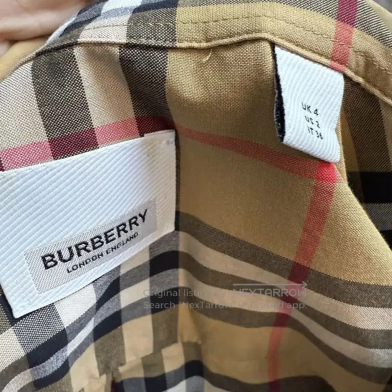 Burberry Burberry Khaki Cotton Dress for Women. Size S / US 4 / IT 40 - 3 Thumbnail