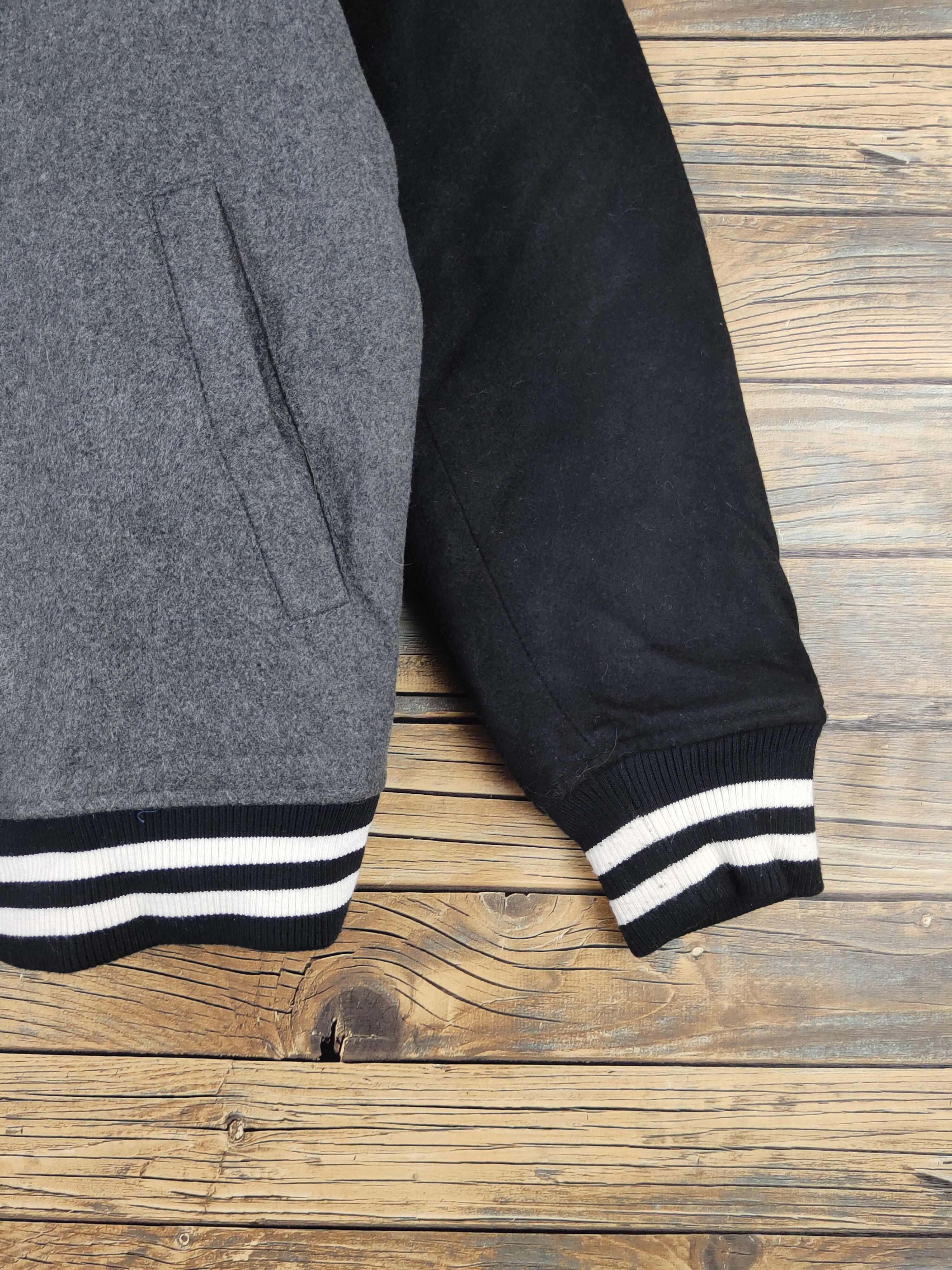 Japanese Brand Roial Dark Gray Wool Varsity Jackets #W2240 Size US M / EU 48-50 / 2 - 6 Thumbnail