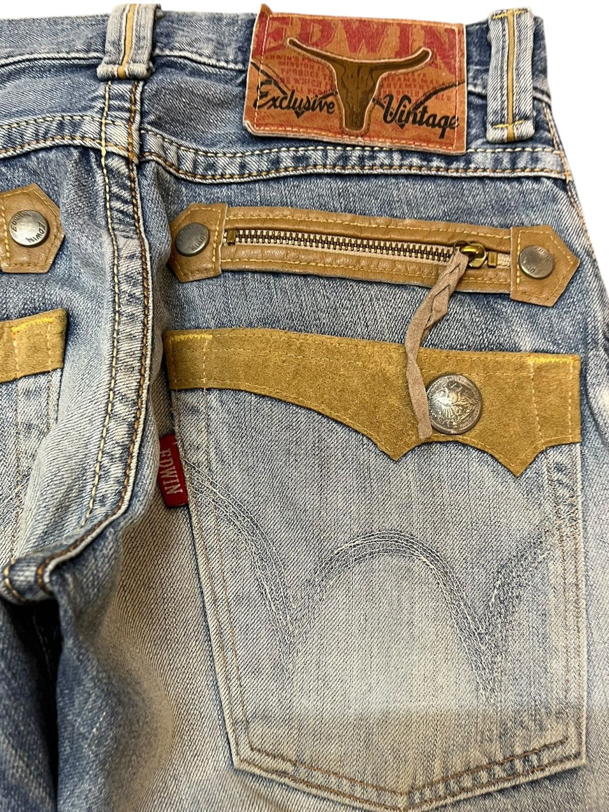 Edwin Vintage Edwin Exclusive Vintage Faded Distressed Denim Size US 29 - 7 Thumbnail