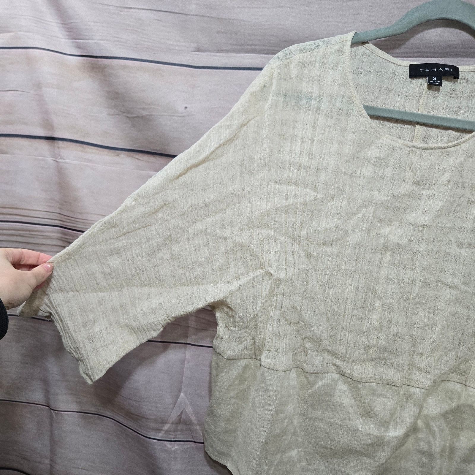Other Cream Gauze Linen Peplum Blouse Size Small Size S / US 4 / IT 40 - 6 Thumbnail