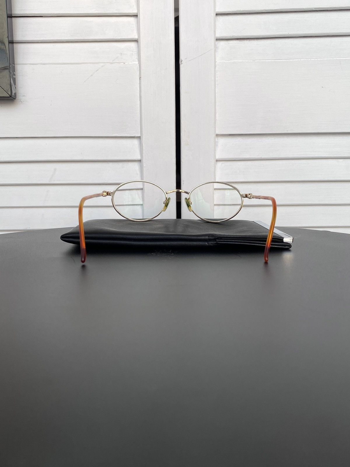 Gucci Vintage 90s Gucci GG 1333 GB1 Round Glasses Gold & Tortoise Size ONE SIZE - 6 Thumbnail