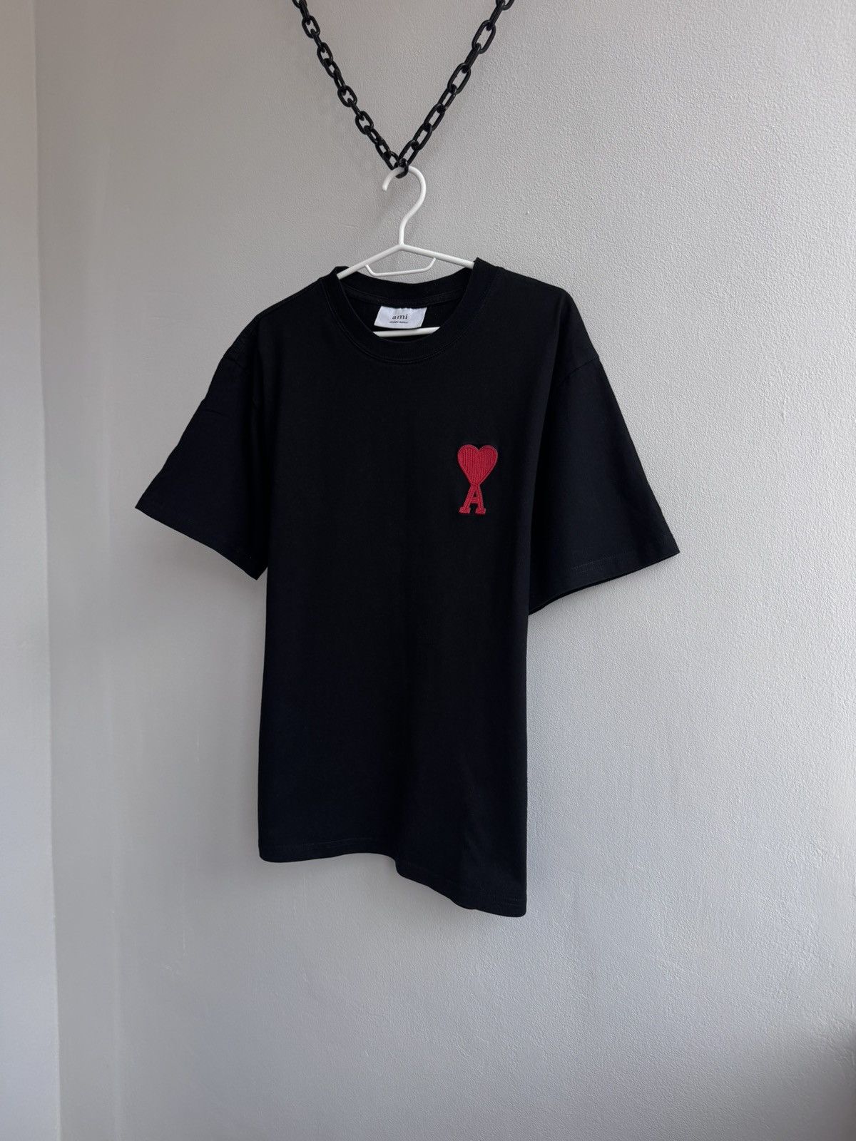 AMI AMI Paris Alexandre Mattiussi T shirt Tee Black Cotton Size US XL / EU 56 / 4 - 2 Thumbnail